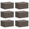 vidaXL Shranjevalna &scaron;katla 6 kos Netkano blago 43 x 34 x 23 cm 33,6 L