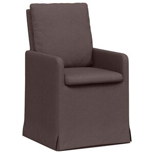 vidaXL Jedilni stoli 2 kos blago Temno rjava 57 x 67 x 98 cm