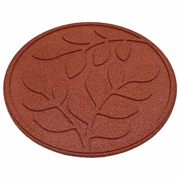 vidaXL Korak kamen 6 pcs Rdeča &Oslash; 44 x 2 cm Guma