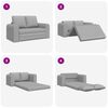 vidaXL Sofa postelja 60cm Oblačno siva blago