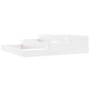 vidaXL Visoka greda bela 107x107x27 cm trdna borovina