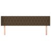 vidaXL Vzglavje z u&scaron;esi temno rjavo 183x16x78/88 cm blago