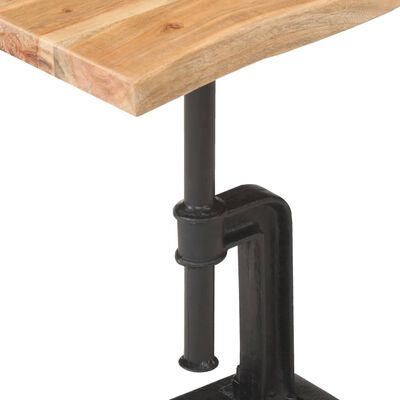 vidaXL Stranska mizica naravna 45x35x48 cm akacijev les in železo