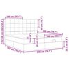 vidaXL Otomanski posteljni okvir z vzmetnicami taupe 200x200 cm blago