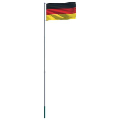 vidaXL Nemška zastava in aluminijast zastavni drog 6 m