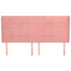 vidaXL Vzglavje z u&scaron;esi roza 203x23x118/128 cm žamet
