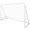 vidaXL Nogometni gol z mrežo jeklen 240x90x150 cm visokokakovosten