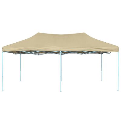 vidaXL Zložljivi šotor pop-up 3x6 m kremno bele barve