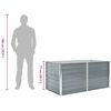 vidaXL Dvignjeno Vrtno Korito 160x80x77 cm Galvanizirano Jeklo Sive Barve
