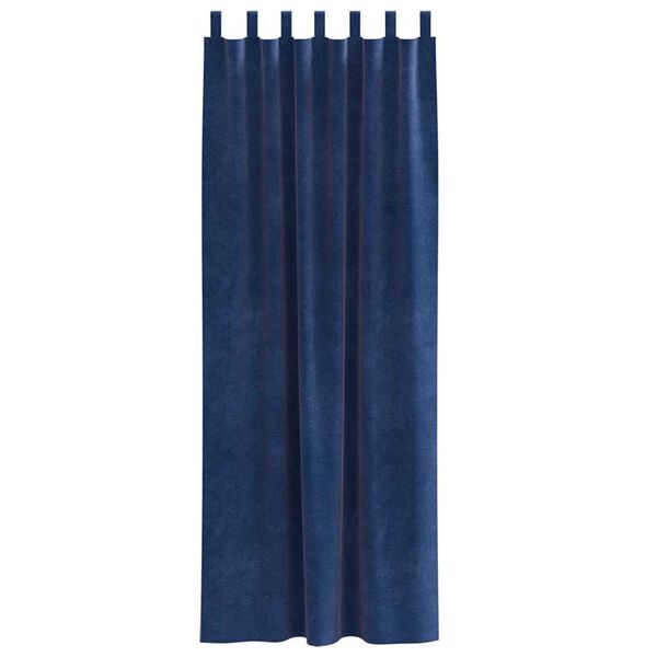 vidaXL Zatemnitvene zavese 2 pcs Temno modra 140 x 245 cm Žamet