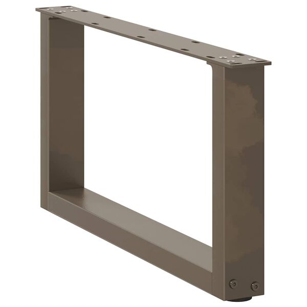 vidaXL Noge za klubsko mizico v obliki črke U, 2 kosa, naravno jeklo, 60 x (30-31) cm, jeklo