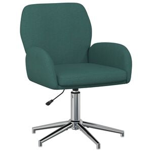 vidaXL vrtljiva pisarni&scaron;ka stol 54 x 58 x 90 cm Temno zelena Blago