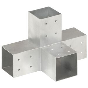 vidaXL Spojnik za steber X oblike pocinkana kovina 81x81 mm