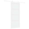 vidaXL Drsna vrata 86 x 211 cm Inženirski les Bela