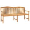 vidaXL Ročno izrezljana klop z rose 150 x 60 x 90 cm Trden tikov les