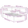 vidaXL Knjižna postelja brez vzmetnice bela 75x190 cm trdna borovina