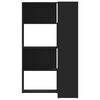 vidaXL Kotna knjižna omara 4-nadstropna črna 85x85x140 cm