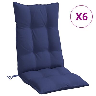 vidaXL Blazina za stol 6 kosov mornarsko modra oxford tkanina