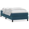 vidaXL Box spring postelja z vzmetnico temno modra 90x210 cm žamet