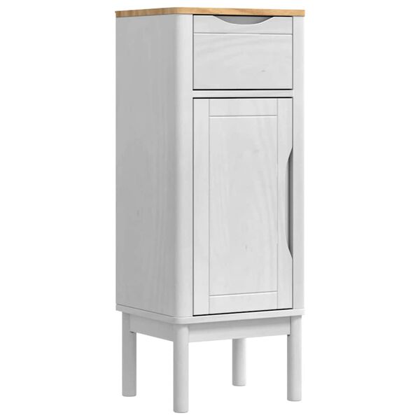 vidaXL Kopalni&scaron;ka omarica s predalom FLORO Bela 35 x 30 x 90 cm