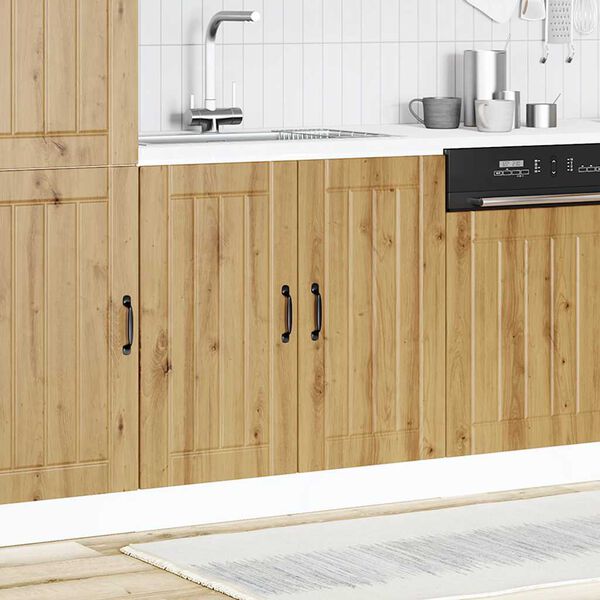 vidaXL Osnovna omarica za umivalnik Lucca artisan hrast inženirski les