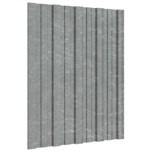 vidaXL Stre&scaron;ni panel 36 pcs srebrna 60 x 45 cm Pocinkano jeklo