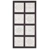 vidaXL Ročno izrezljani stenski panel MDF 40x80x1,5 cm črn in bel