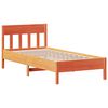 vidaXL Posteljni okvir brez vzmetnice vo&scaron;čeno rjav 75x190 cm borovina