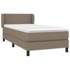 vidaXL Box spring postelja z vzmetnico taupe 80x200 cm blago