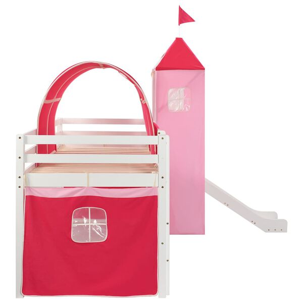 vidaXL Otro&scaron;ki pograd s toboganom in lestvijo borovina 208x230 cm