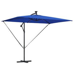 vidaXL Senčnik 294 x 200 x 270 cm Poliester in aluminij Azur modra