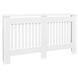 Dekorativen Pokrov/Omarica za Radiator 152 cm inženirski les Bele Barve