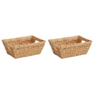 vidaXL Ko&scaron;are za shranjevanje 2 pcs Naravna 38 x 28 x 15 cm
