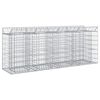 vidaXL Gabionska dvignjena postelja 2 kos 200 x 50 x 80 cm Srebrna
