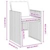 vidaXL Komplet za jedilnico v vrtu z blazino 5 pcs Siva poli ratan