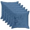 vidaXL Prevleka za blazino 6 pcs HOUTEN Svetlo modra 70 x 70 cm Flanel