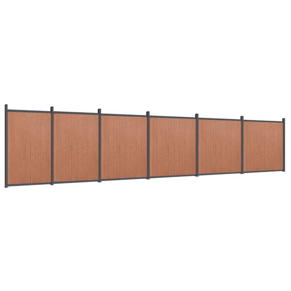 vidaXL Ograjni panel rjav 1045x186 cm WPC