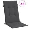 vidaXL Blazina za stol 6 kosov melanž antracit 120x50x4 cm blago