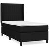 vidaXL Box spring postelja z vzmetnico črn 90x190 cm blago