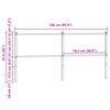 vidaXL Nadomestno vzglavje rjavi hrast 160 cm inženirski les in jeklo