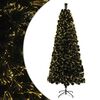 vidaXL Novoletna jelka z optičnimi vlakni 180 cm 24 LED Toplo bela PVC