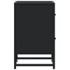 vidaXL Nočna omarica črna 40x31x50 cm inženirski les