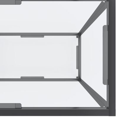 vidaXL Konzolna mizica prozorna 180x35x75,5 cm kaljeno steklo