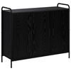 vidaXL Strani &scaron;al Črni hrast 97 x 33 x 81 cm Inženirski les