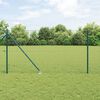 vidaXL Ograja s stebrom Zelena 1,4 x 10 m Jeklo in PVC