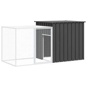 vidaXL Kletka za zajce antracit 200x91x100 cm pocinkano jeklo