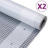 vidaXL Leno ponjava 2 kosa 260 g/m&sup2; 3x15 m bela