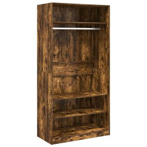 vidaXL Garderobna omara dimljeni hrast 100x50x200 cm inženirski les