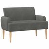 vidaXL Dvojnica s gumbi Temno siva 116 x 67 x 81 cm Žametna tkanina