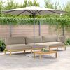 vidaXL Kavčna garnitura z blazino 4 pcs Taupe Masiven les akacije